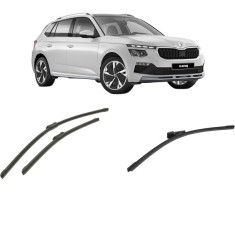 Set 3 stergatoare SKODA KAMIQ (NW4) din 2019-2020, pentru parbriz si luneta fata si spate auto, Bosch Aerotwin-Aerotwin, din cauciuc siliconat reziste