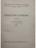 N. Cartojan - Cercetari literare, vol. IV (editia 1940)