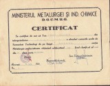 A3365N Certificat de normator tehnolog &icirc;n metalurgia prelucrătoare, 1951