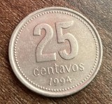 C50 - Moneda foarte veche - Argentina - 25 centavos - 1994