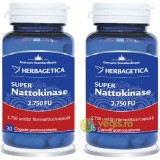 Pachet Super Nattokinase 2.750 FU 30cps+30cps