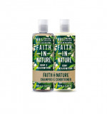 Set Sampon si Balsam cu Canepa si Floare de Ou pentru Par Normal sau Uscat 2 x 400 mililitri Faith In Nature