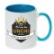 Cana maner albastru personalizata &quot;Cel mai bun UNCHI&quot;, INOVATIX&reg;. 330ml