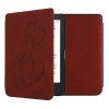 Husa Kwmobile Flip Cover Piele Eco Rosu Inchis pt. Kobo Clara 2E, Rezistenta la Socuri