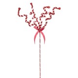 Stick Decorativ Kris Kringle, Model Candy Cane, Culoare Roșu și Alb, Lungime 65 cm