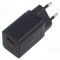 Alimentator BASEUS 30W 5-20V DC USB C și USB A negru plug-in