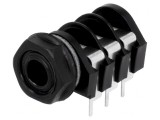 Soclu Jack 6,3mm Mamă 3 Piste THT 90&deg;