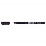 Marker Permanent Kores, Varf Rotund, 1 mm, Negru, pentru CD/DVD, Markere Permanente, Marker Negru Permanent, Markere Negre Permanente, Marker Kores, M