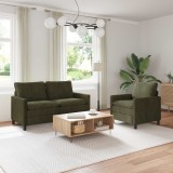 vidaXL Set de canapea 2 pcs Verde Poliester 3417099