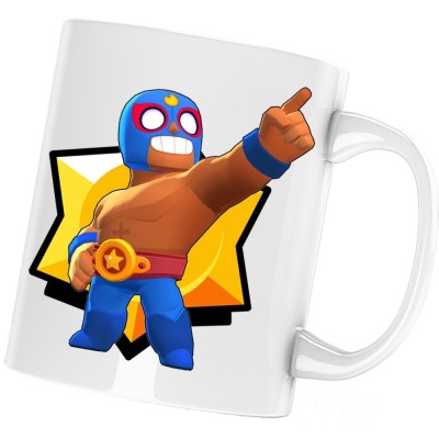 Cana alba personalizata &amp;quot;El Primo Brawler Brawl Stars&amp;quot;, INOVATIX&amp;reg;. 330ml foto