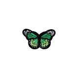Aplicatie termoadeziva brodata 43 x 29 mm fluture Verde, Crisalida