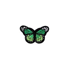 Aplicatie termoadeziva brodata 43 x 29 mm fluture Verde