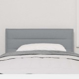vidaXL Tăblie de pat design linii, gri deschis, 80 cm, textil