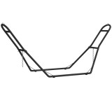 Outsunny Suport Reglabil pentru Hamac din Oțel cu Lanțuri și C&acirc;rlige &icirc;n Formă de S, pentru Hamace de 2,75-4 m, 278 cm, Negru | Aosom Romania