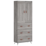 Cumpara ieftin Dulap inalt, gri sonoma, 69,5x34x180 cm, lemn compozit