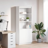 Dulap inalt alb vidaXL 70x35x180cm lemn prelucrat, 5 rafturi, depozitare living, baie, bucatarie, universal