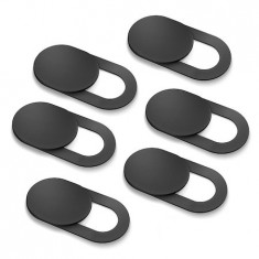 Set de 6 protectii adezive pentru camera telefon tableta - Negru