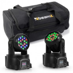 Beamz Set de efecte de iluminat cu sac de transport, 2 x LED -108 + 1 x geanta foto