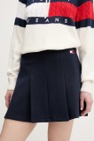 Tommy Jeans fustă culoarea bleumarin, mini, evazati, DW0DW20268