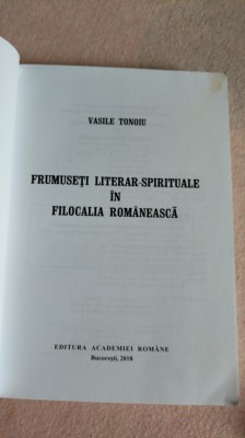 VASILE TONOIU-FRUMUSETI LITERAR-SPIRITUALE &amp;Icirc;N FILOCALIA ROM&amp;Acirc;NEASCA-2019 R4. foto