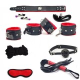 Set accesorii BDSM Play 8pcs Black/Red