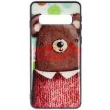Husa Samsung Galaxy S10, UV Copy Glass, Model Bear
