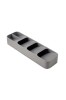 Organizator de tac&acirc;muri pentru sertar, 5 compartimente, 40x11x5.5cm, gri, Oem