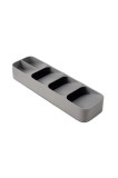 Cumpara ieftin Organizator de tac&acirc;muri pentru sertar, 5 compartimente, 40x11x5.5cm, gri