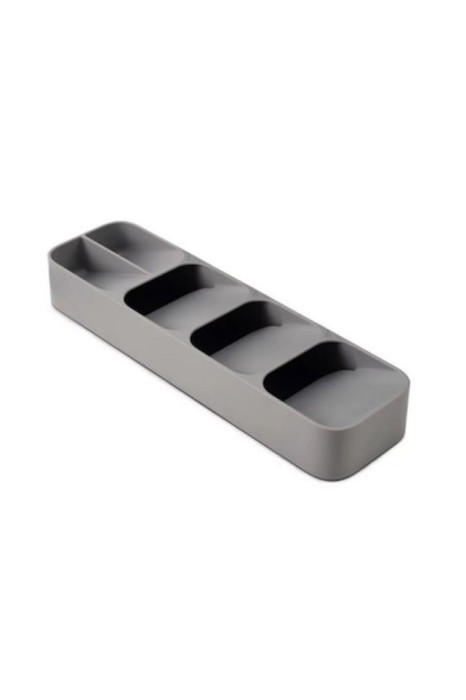 Organizator de tac&acirc;muri pentru sertar, 5 compartimente, 40x11x5.5cm, gri