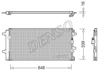 Condensator climatizare AC Denso, AUDI A4, 05.2012-08.2015; A5, 03.2010-01.2017 motor 4,2 V8, aluminiu/ aluminiu brazat, 675(645)x340(330)x16 mm, cu foto