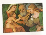 RF188 - Carte Postala - Arta - Scoala lui Palma Vecchio. Logodna mistica a Sfintei Ecaterina, necirculata 1973