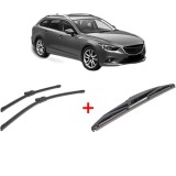 Cumpara ieftin Set 3 stergatoare MAZDA 6 Estate (GJ, GL) 2012 - 2020, pentru parbriz si luneta, Bosch Twin