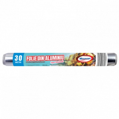 Folie aluminiu Misavan, 29 cm x 30 m, argintiu foto