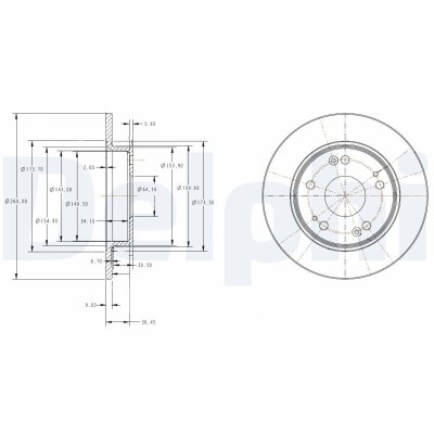 DELPHI BG4118C Disc frana foto