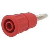 Soclu Banană 4mm 32A 1kV Roșu Pe Panou