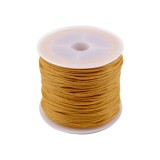 Snur din bumbac cerat, diametru 0,8 mm, lungime 25 m, Galben mustar