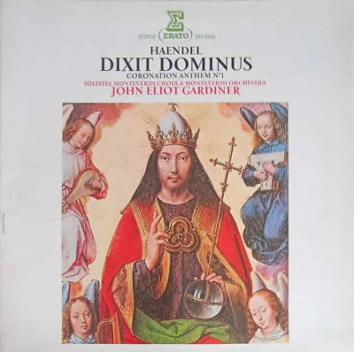 Disc vinil, LP. Dixit Dominus, Coronation Anthem Nr.1-Haendel, Solistes, Monteverdi Choir, Monteverdi Orchestra, foto