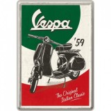 Placa metalica - Vespa Italian Classic- 10x14 cm, Nostalgic Art Merchandising