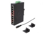 Switch Ethernet Neadministrabil 8 Porturi 12-48VDC LNX-800A-T