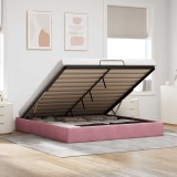 VidaXL Cadru pat otoman fără saltea roz 200x200 cm catifea