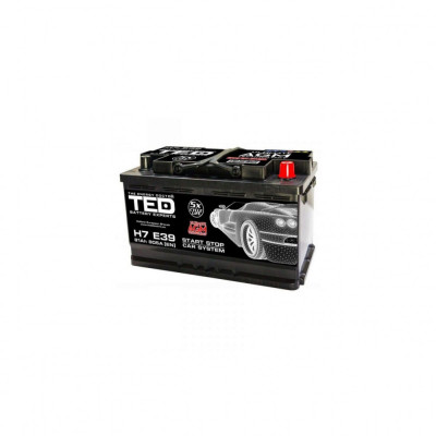 Acumulator auto 12V 81A dimensiune 315mm x 175mm x h190mm 805A AGM Start-Stop TED Automotive TED003829 foto