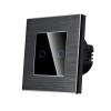 Intrerupator Dublu cu Touch din Sticla si Rama de Aluminiu LUXION, 500W SmartElectro IntelligentHouse