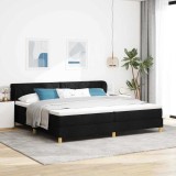 VidaXL Pat cu arcuri și saltea crem 90x200 cm Negru 200 x 200 cm