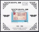 Mexic 1985 - Expoziția de timbre &bdquo;Mexifil 85&rdquo; - Mexic, Colita NDT, MNH