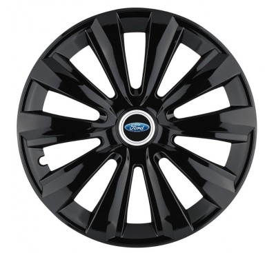 Set 4 Capace Roti Autohelix MSA&amp;reg;, potrivite jantelor de R15, pentru Ford, model delta negru foto