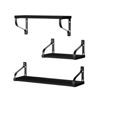 Set 3 rafturi de perete Love Kankei, L 1 x 23 cm, 1 x 33 cm, 1 x 43 cm, lemn