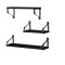 Set 3 rafturi de perete Love Kankei, L 1 x 23 cm, 1 x 33 cm, 1 x 43 cm, lemn