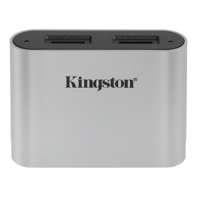 Cititor Card USB-C Kingston Workflow, Dual microSD, Gri WFS-SDC foto