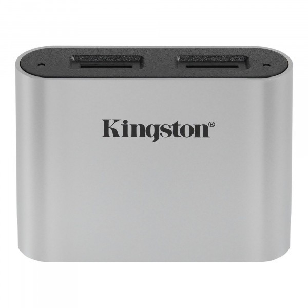 Cititor Card USB-C Kingston Workflow, Dual microSD, Gri WFS-SDC