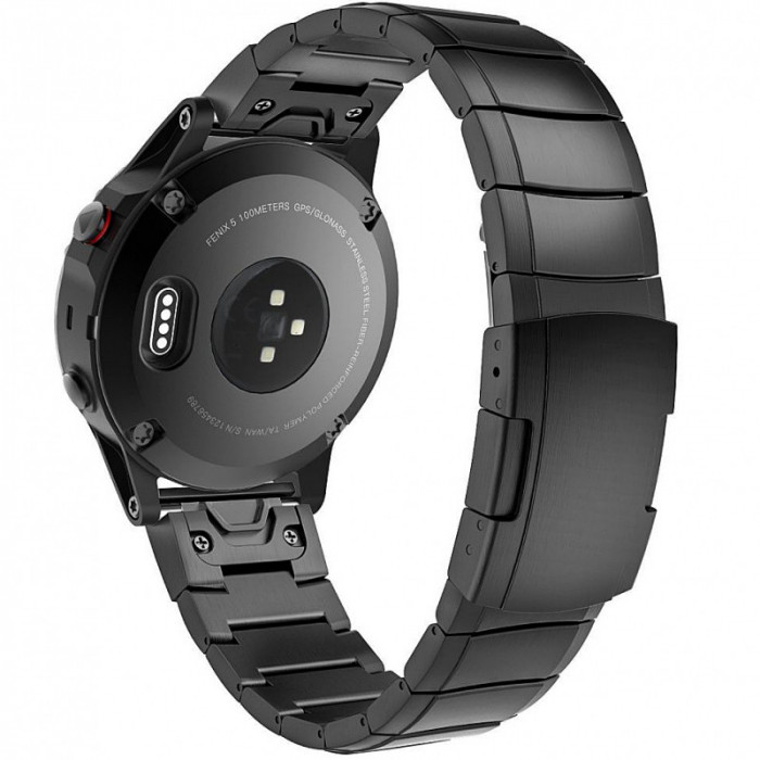 Curea Metalica Tech-Protect STEELBAND, pentru GARMIN FENIX 3/5X/3HR/5X PLUS/6X/6X PRO, Neagra